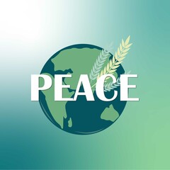 Eco friendly sign , simbol, we need peace on our planet. This illustration for card,banner, flyer,post.