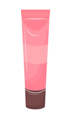 Lotion semi flat color vector object. Full sized item on white. Antiaging beauty product. Hair skin care and treatment simple cartoon style illustration for web graphic design and animation