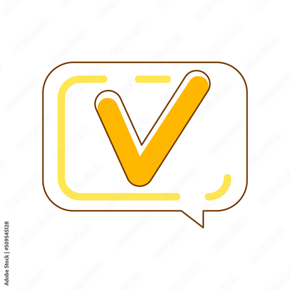 Poster approvement semi flat color vector object. full sized item on white. confirmation notification. onli
