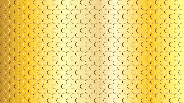Flat Embossed Gold Dot Texture. Abstract Background Design Template. Realistic Rendition. Golf Ball Seamless Pattern.