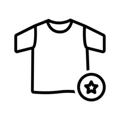 Black line for Favorite Cloth Icon
