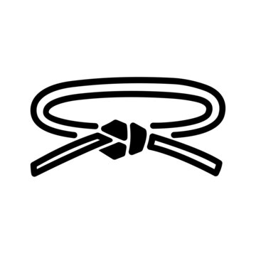 recommend clip art: Black line for Martial art Icon