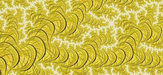 Abstract fractal illustration. Green waves for creative design