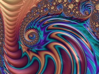 Swirl colorful. Fractal abstract art background.