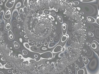 Fractal abstract art. Swirl white liquid. Background.