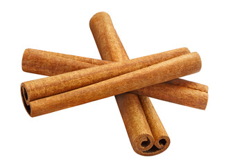 Delicious cinnamon sticks, isolated on white background