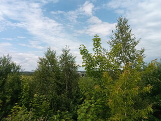 Blick &uuml;ber Felder und Wiesen