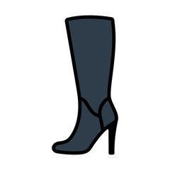 Autumn Woman High Heel Boot Icon