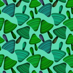 Mushrooms seamless pattern for textiles and packaging and gifts and cards and linens and kids and wrapping paper
