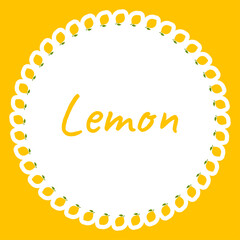 Border with Lemon for banner, poster, and greeting card