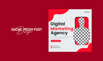 Creative Digital Marketing Agency Template Social Media Post and Banner. corporate and business social media post template.