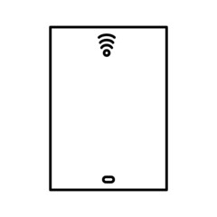 Black line icon for Mobile wifi