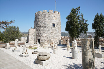 Sculptures in Bodrum Castle, Turkey