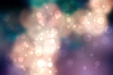 Obraz premium Abstract gradient colorful blue turquoise pink shiny blurred background texture with circular bokeh lights. Beautiful backdrop. Space for design.