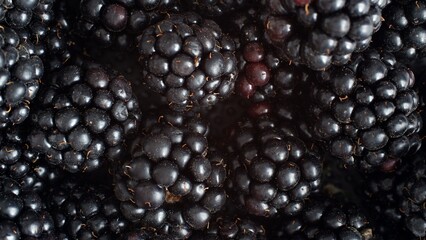 Close up of blackberry fruits as structure