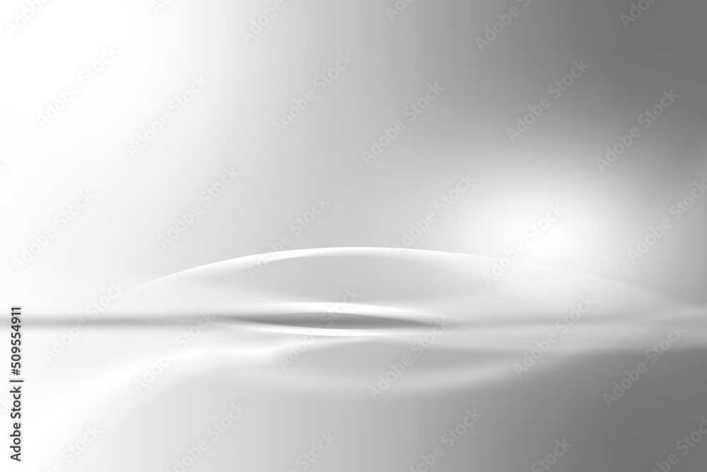 Poster white and gray abstract background waves and smooth light trails that are blurred and soft for desig