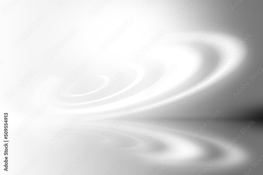 Poster white and gray abstract background waves and smooth light trails that are blurred and soft for desig