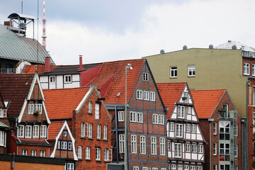 The Speicherstadt, Warehouse district, of Hamburg in Germany, Europe.