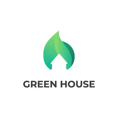 green eco house logo