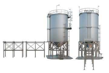 silo tower isolated on white © petrovk