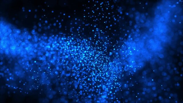 futuristic communication technology with blue particle 3d rendered
