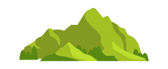 Green Mountains Natural Landscape. Vector illustration