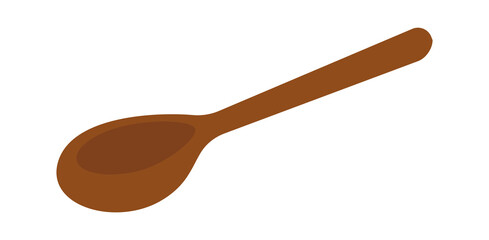 Wooden spoon icon. Vector illustration