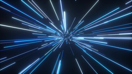 flying through abstract empty lazer tunnel 3d rendered
