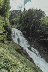 Naklejka na ściany i meble waterfall in the mountains