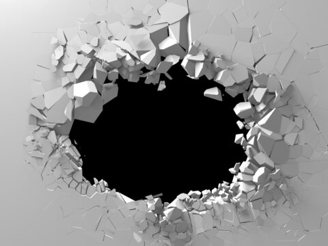 Exploding wall with free area on center