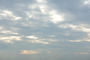 Light of sun shines through the clouds	