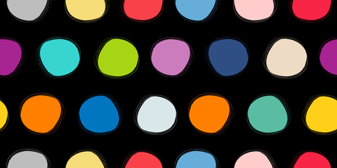 Obraz na płótnie Canvas Colored circles. Seamless pattern background for your design