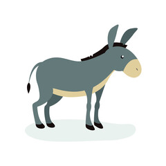 Donkey stands on its paws