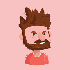 angry man with a beard