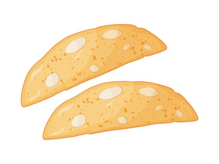 Biscotti. Cantucci. Italian dessert. Dry cookies biscuits with nuts.