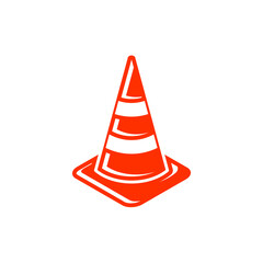 road safety traffic cone vector