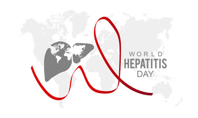 Vector illustration,banner or poster of world hepatitis day.