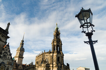 Fototapeta na wymiar Katholische Hofkirche Roman Catholic Cathedral in Dresden Germany