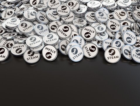 steam, social media news backgorund