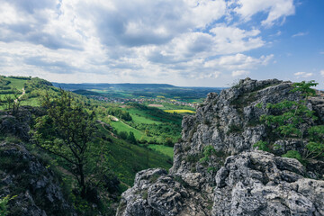 Fototapeta na wymiar summer panorama of mountains in the Europe .