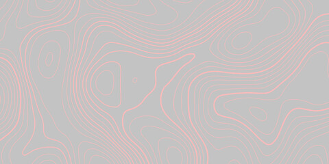 Topographic map. Abstract background with lines and circles. Red mountain contour lines. Topographic terrain. blurred Red black background with space grid Topographic background.