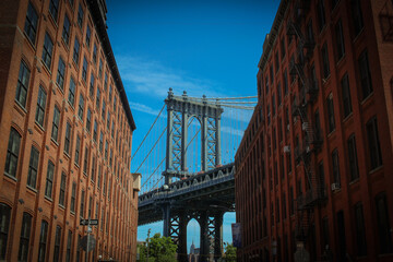 Pont de Manhattan à New York aux USA - Dumbo