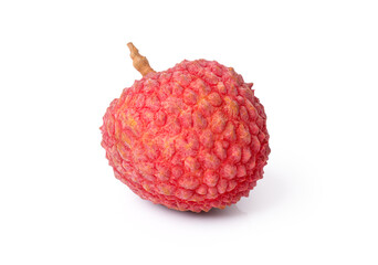 Fresh Lychee isolated on white background with clipping path.