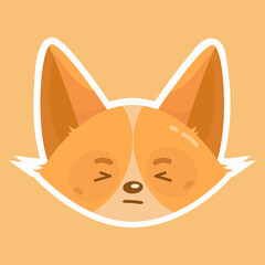 Animal steaker, corgi with displeased expression