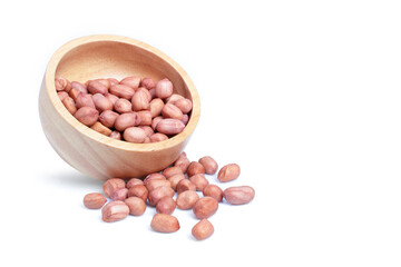 peanuts in a wooden bowl