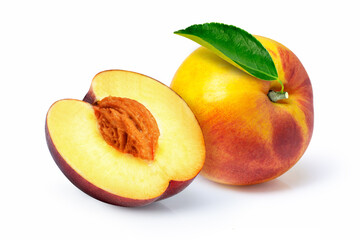 peach isolated on white background