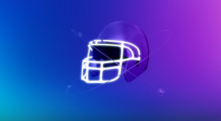 Fototapeta na wymiar casino betting gambling football helmet banner 3d render 3d rendering illustration 