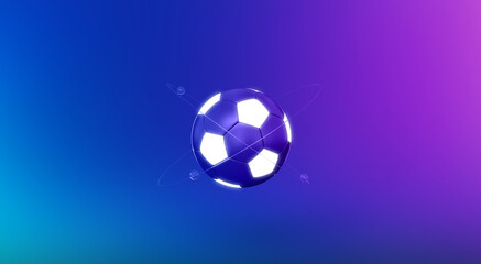 casino betting gambling soccer football balls banner 3d render 3d rendering illustration 