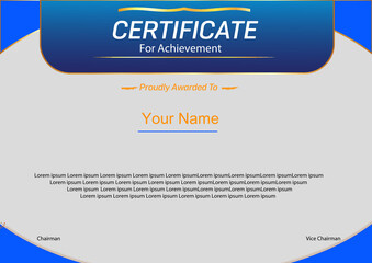 Certificate Simple Blue