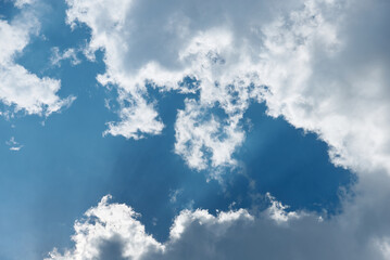 blue sky surrounded by clouds